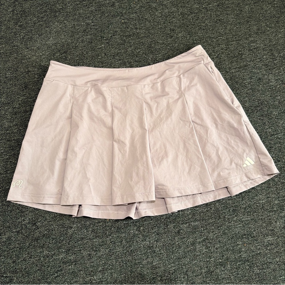 Malbon x Adidas Ultimate365 Tour Pleated Skirt, Color Pre Loved Fig, XL, EUC